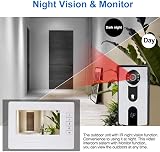 Kadongli 7" Video Doorbell Intercom System 2 Monitors RFID Access Control HD view 3