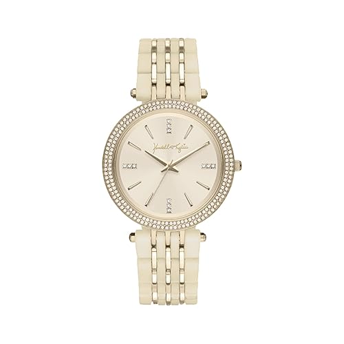 KENDALL KYLIE Ladies Quartz Movement Gold Toned Tri-Link Band