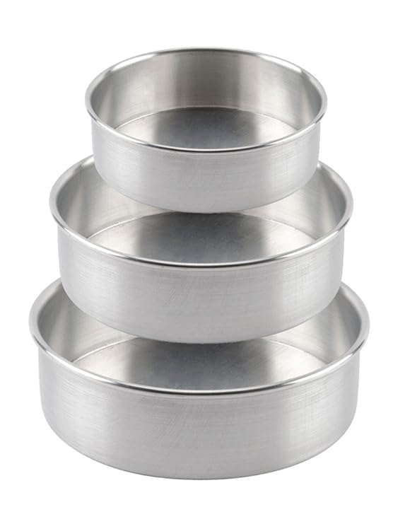 Hua You 3 in 1 Aluminium Round Cake Mould (8/7/6.5 Inch)