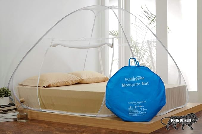 Healthgenie Double Bed King Size Mosquito net : Size 7ft X 7ft - White