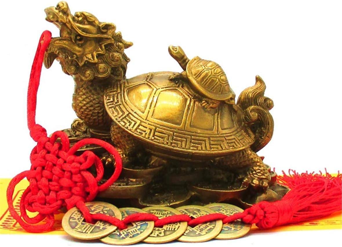 xiulin Feng Shui Copper Tortoise Bronze Mother and Child Tortoise Lucky Town House Five Emperor's Money Sign Paper Interior Decoration Home Furnishing