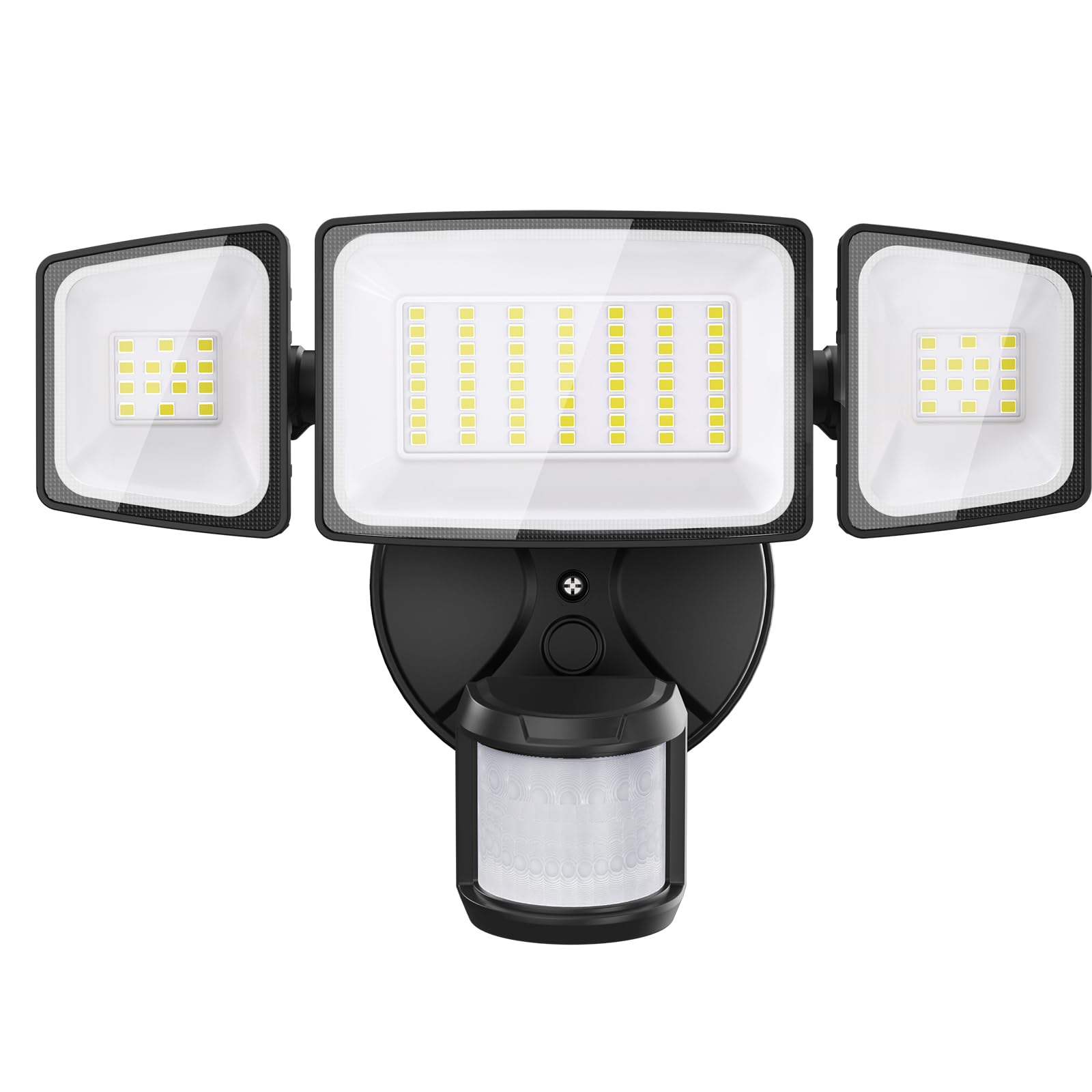 Onforu 42 W LED Motion Detector Floodlight, IP65 Waterproof Spot Light, 3 Heads, 6500 K Cool White PIR Outdoor Security Lighting for Garden, Yard, Entrance, Terrace