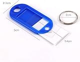 Lefute Key Tags Pack of 10 with Labels 2 x 0.87 x 0.12 in Plastic Covers view 5