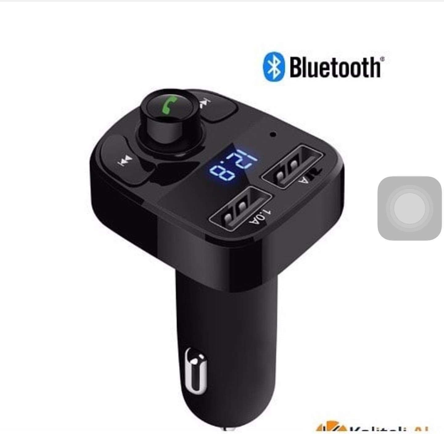 Rednix Wireless Bluetooth FM Transmitter in-Car Radio Adapter Hands-Free Kit with Dual USB Rapid Fast Charger with Supports USB MP3 Playback and Calling for All Smartphones