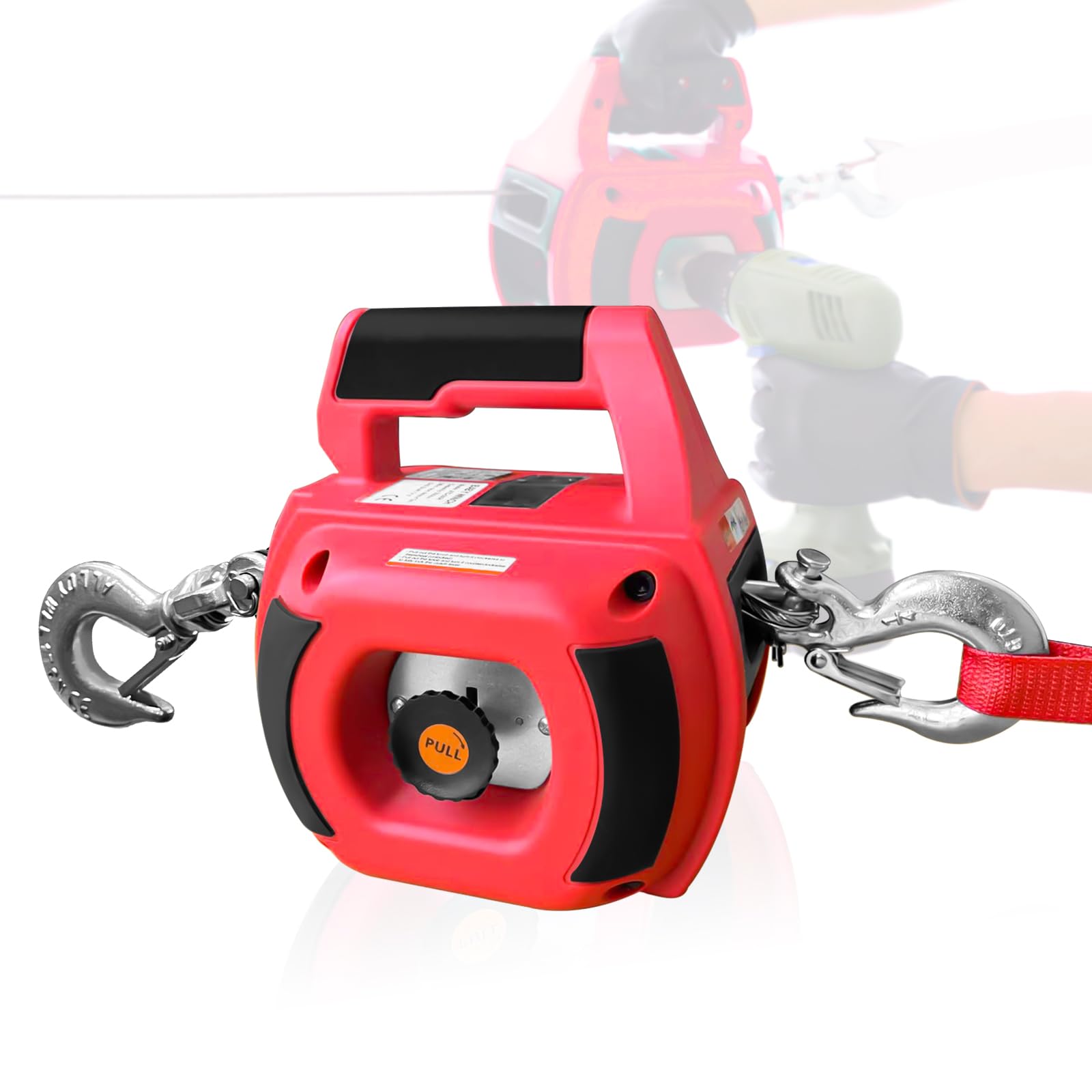 Hanging Rope Winch Mua Portable Drill Winch 750 LB Pulling Capacity with 40 Feet Alloy ...