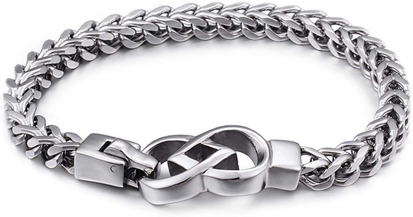 KnBob Titanium Steel Men A Chain Bracelet Amazon.co.uk Jewellery