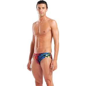 Arena Men's Performance Let It Beat Colors Swim Brief Competition Practice Athletic Swimsuit