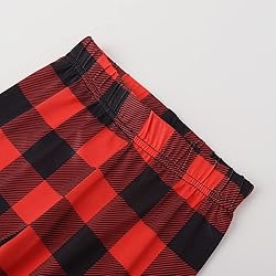 Noomelfish Girls Plaid Printed Leggings Soft Full