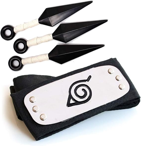 7Queen Naruto Props Leaf Village Headband 3 Pcs Plastic Toy