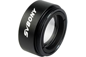SVBONY 0.5X Telescope Focal Reducer 1.25" Filter Thread 28x0.6mm on Both Sides Reduces The Focal Length for Telescope Eyepiec