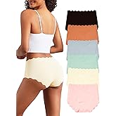 Bolivelan Women's No Show Underwear High Waisted Seamless Panties Stretch Invisibles Briefs 6 Pack