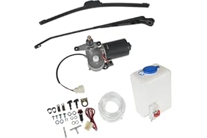 Silscvtt 12V Electric Motor Windshield Wiper with Washer Pump Kit Replacement for Polaris Ranger RZR 570 800 900 1000 Turbo/R