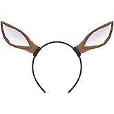 MOSTORY Antler Deer Ear Headband - Reindeer Horns Hairband for Adult Antlers Headpiece for Cosplay Renaissance Renfaire
