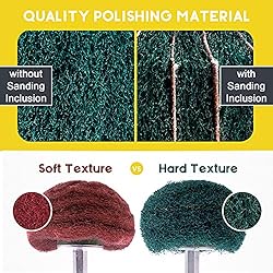 Mardatt 10Pcs Non Woven Abrasive Buffing Pads