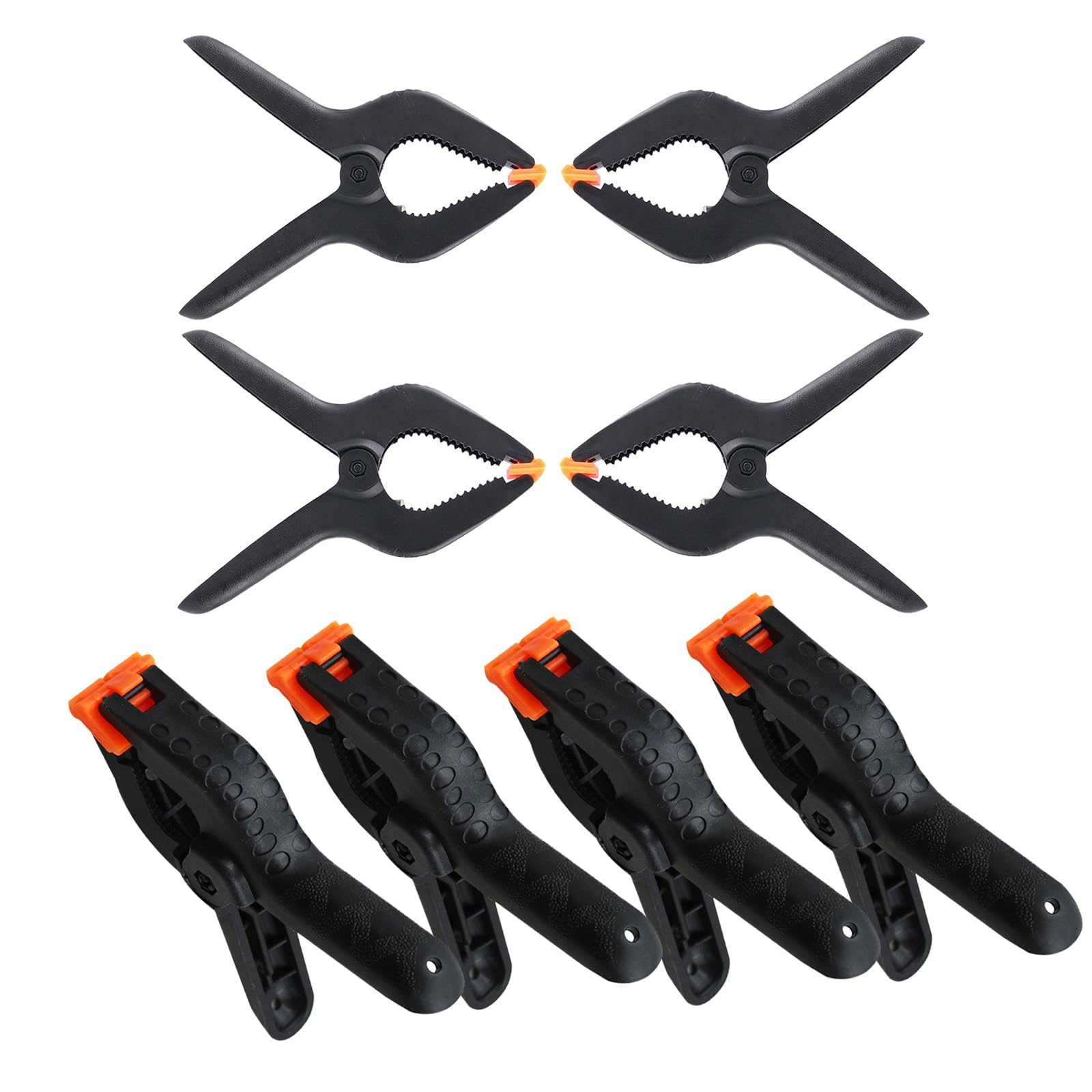 8 Pcs Nylon Spring Photography Clamps,Woodworking Tension Clamps,Heavy Duty Clips,Spring Clamps,Large Heavy Duty Backdrop Bull Clips