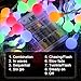 LE Globe String Lights, Battery Operated, Ball String Lights with Remote, Timer and 8 Modes, 16.4ft 50 LED, Indoor Outdoor Decorative Fairy Lights for Bedroom, Party, Christmas and More (Multicolor)
