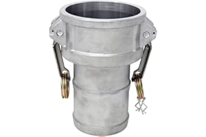 Gloxco Aluminum Type C Cam and Groove Hose Fitting, 2-1/2" Female Camlock x 2-1/2" Hose Shank (CAM-25-C-AL)