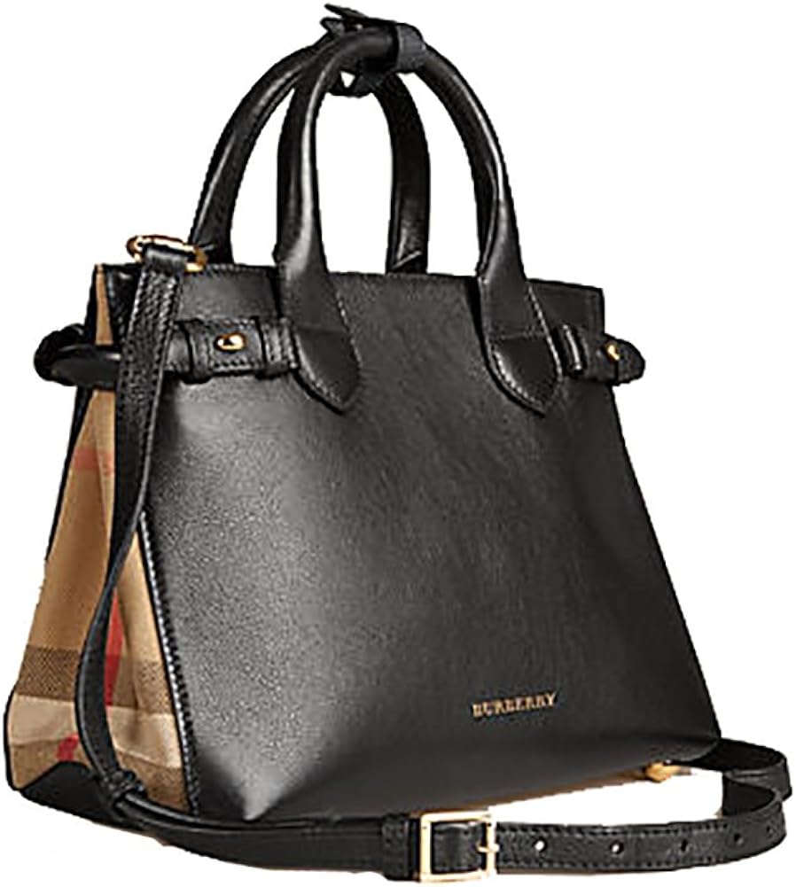 the small banner in leather and house check