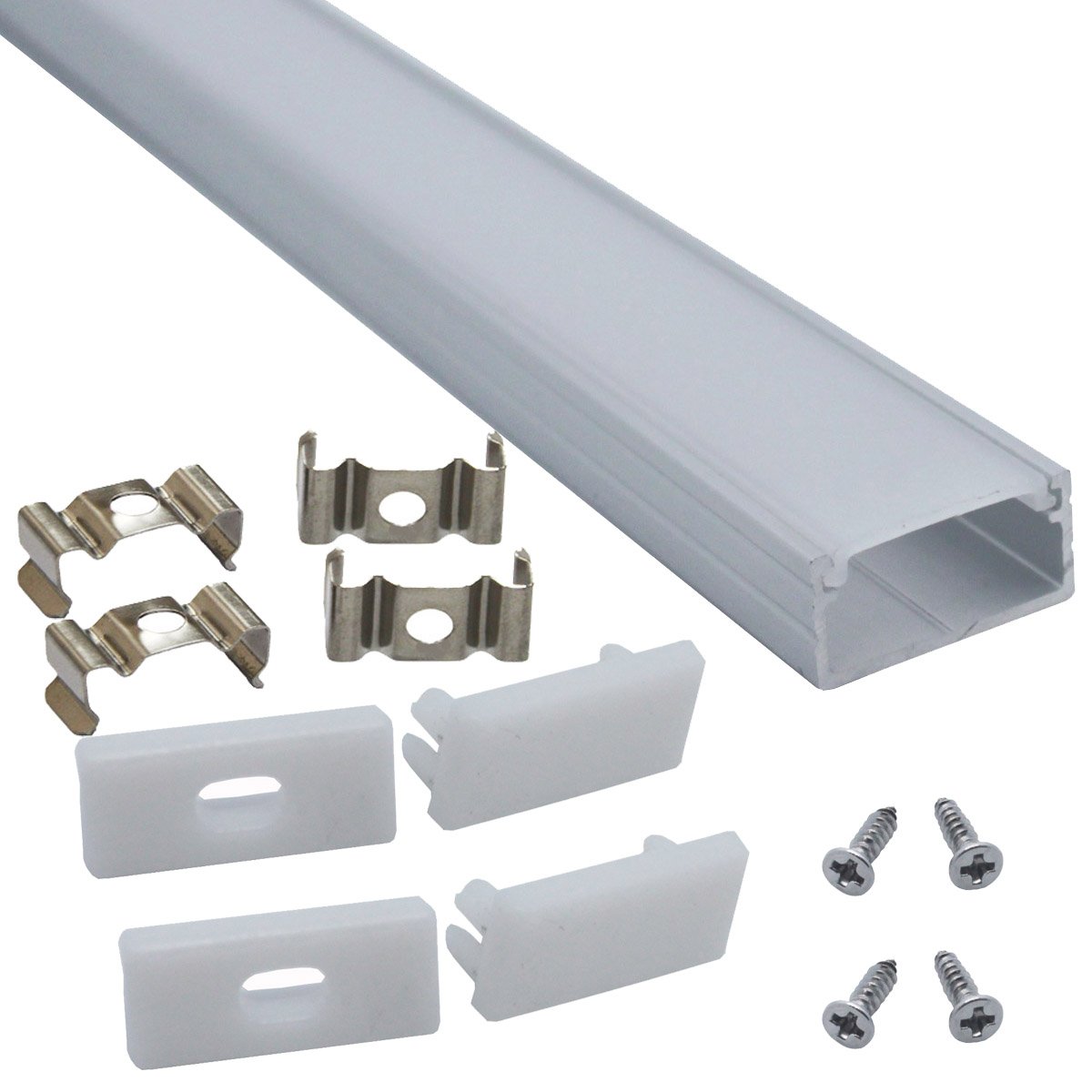 Litever 6Pack 3.3ft/1 Meter 9x18mm U Shape Aluminum Channels with