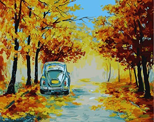 FramedPBN Paint By Number Kits Colorful Autumn, 13.4" X17.3" (IC0000S1)
