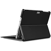 Kepuch Custer Case for Surface Pro 7 6 5 4,Ultra-Thin PU-Leather Hard Shell Cover for Surface Pro 7 6 5 4 - Black