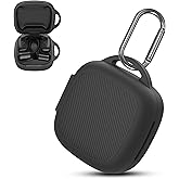 Clangpeony Silicone Case for Raycon Essential Open Earbuds [Black], with Carabiner All-Round Protection Scratch-Resistant Washable Soft Skin Wireless Open Ear Headphones Cover Ultra-Lightweight Cover