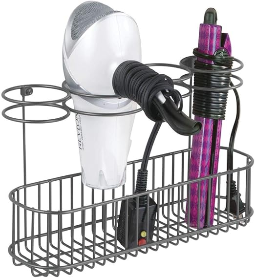 Amazon Com Mdesign Metal Wire Cabinet Wall Mount Hair Care