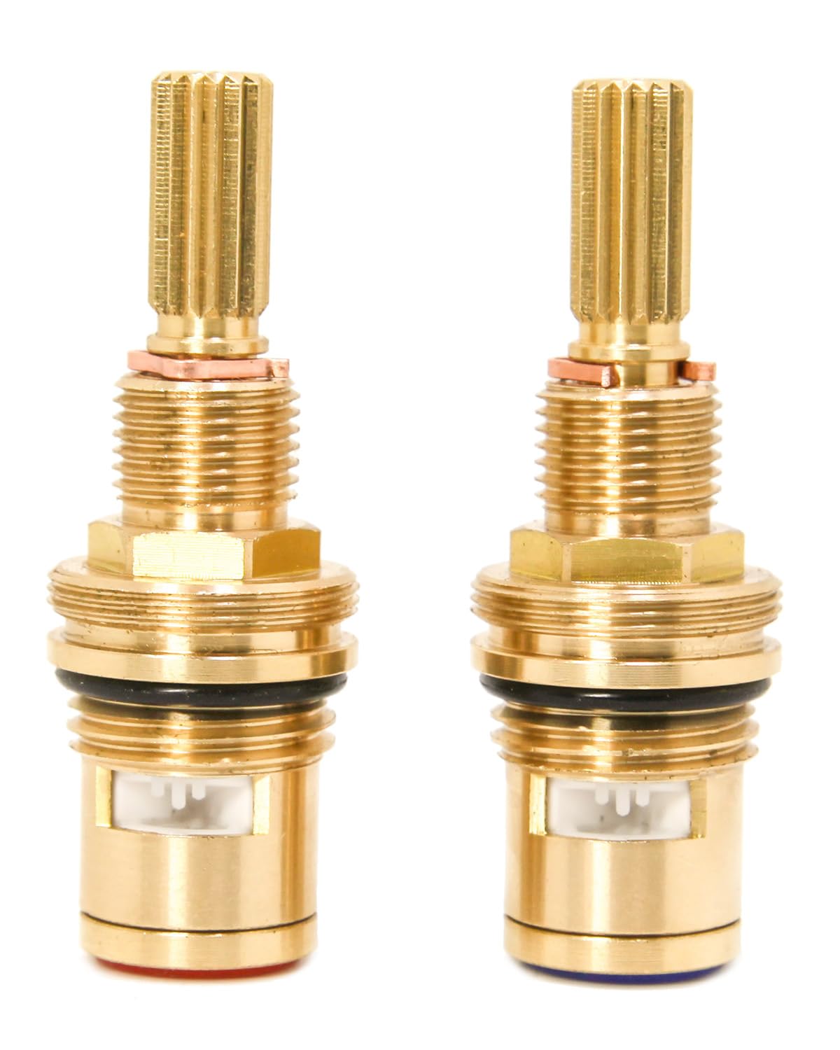 Photo 1 of 1-001 & 1-002 Ceramic Valve Set, Lead-Free Brass, Replacement Newport Brass Hot and Cold Cartridge, Kingston KSRPL5000HC & CC, For Use With Widespread Faucet and Deck Mounted Pot Filler Faucet