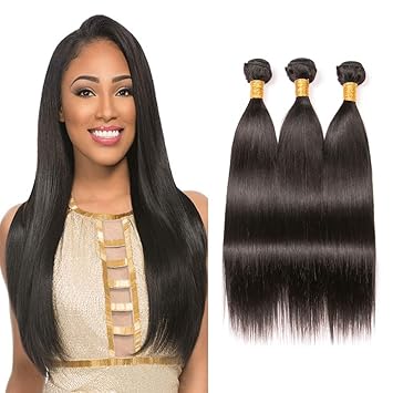 Amazon Com Brazilian Human Hair Straight Hair 3 Bundles 22 24 26