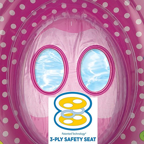 image for SwimSchool Bouncing Butterfly Baby Pool Float, Baby Boat with Adjustab