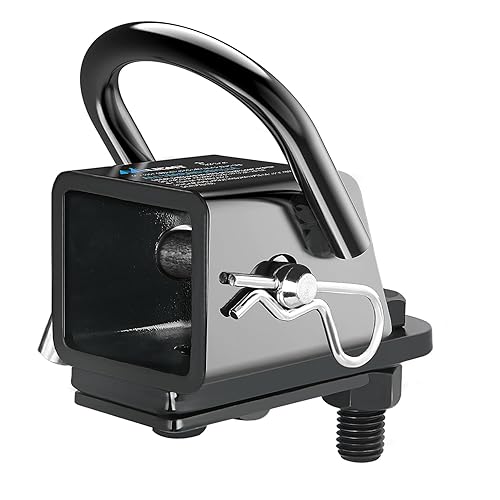 Nilight 2 Inch Rear Trailer Hitch Receiver Kit for ATV UTV Rear Bumper Tow Hook Black Hitch Cover Kit