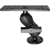 WINDFRD Cast Aluminum C Size 1.5" Short Arm Fish Finder Mount | Universal marine electronic plate with 38mm C size ball. Compatible with Garmin Lowrance and Humminbird