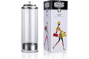 MEN'S GROOMING BARBER PRO Disinfectant Jar, Unbreakable Acrylic Disinfecting Jar 35 Oz with Removable Basket and Stainless Steel Parts, Empty Disinfectant Glass for Nail Tools and Barber Supplies, Salon Jar&Spa Implements