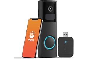 Dzees Doorbell Camera Wireless, Smart WiFi Video Doorbell with Chime, Doorbell Camera with No Subscription, AI Analysis, Battery Powered, Anti Theft, 2-Way Talk, Real-Time Notification, IP66