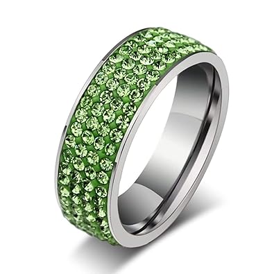 Beydodo Damen Ringe Silber 925 Rund Multicolor Kristall Trauring Partner Ring Silber