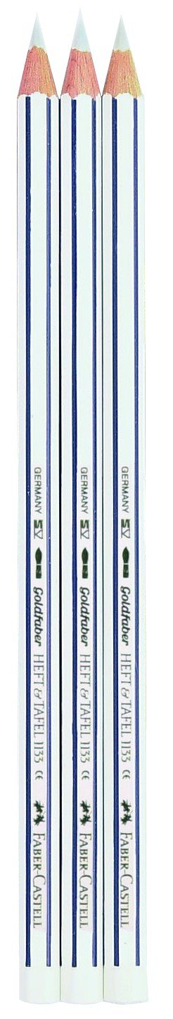 Faber-Castell 111499 Chalkboard Pencil Set of 3 White