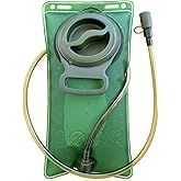 Hydration Bladder, 2L Water Bladder for Hiking Backpack Leak Proof Water Reservoir Storage Bag, BPA-Free Water Pouch Hydration Pack for Camping Cycling Running, Military Green 2 Liter