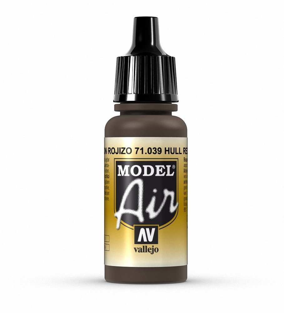Vallejo Model Air 17 ml Acrylic Paint - Hull Red