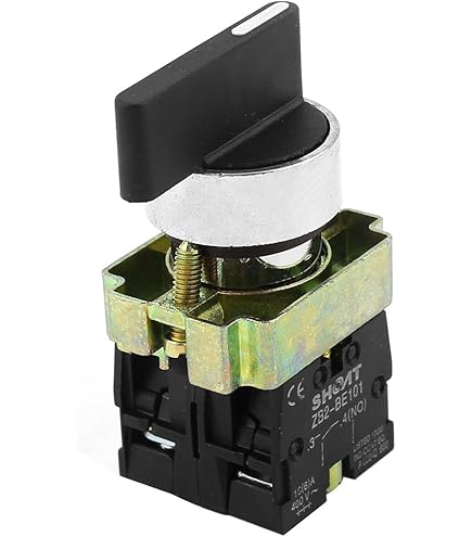 uxcell 22mm Latching 2 NO Three 3-Position Rotary Selector Select