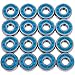 Yellow Jacket Premium Inline Skate Bearings, Roller Skate Bearings, 608, ABEC 11, Bomber Blue (Pack of 16)