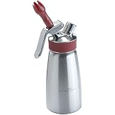 iSi Gourmet Whip (1/2 Pint) - Multifunctional Food Whipper for Warm &amp; Cold Application, Stainless Steel Cream Canister - Includes 3 Decorating Tips, Dishwasher Safe - Professional Culinary Tool