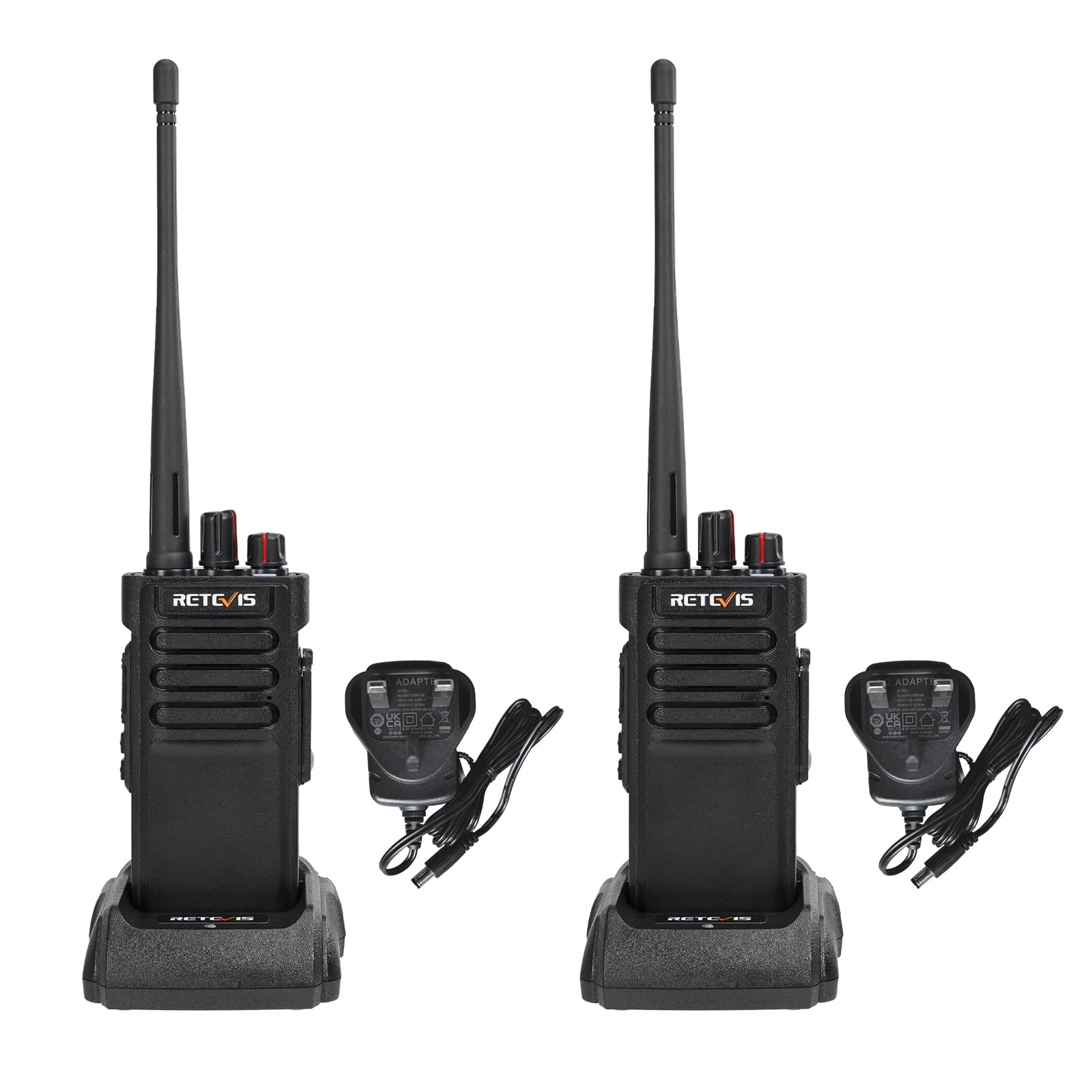 Retevis RT29D Long Range Walkie Talkies, IP67 Waterproof DMR Two Way Radio, 3200mAh, 128 Channels, Group Call, Digital Walkie Talkie for Adults for Hotel, Manufacturer, Transportation(Black, 2 Pack)
