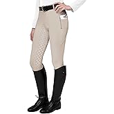 FitsT4 Sports Women's Full Seat Riding Tights Active Silicon Grip Horse Riding Tights Equestrian Breeches