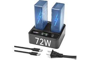 LKTOP Replacement DJI WB37 Battery Charging Hub 72W USB-C Fast Charger Power Adapter for DJI WB37 Intelligent Battery, with F