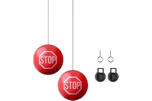 Gilovc 2PCS Garage Tennis Ball Parking Aid, Anti-Collision Hanging Garage Parking Aids with 13ft Rope for Cars, Universal Gar