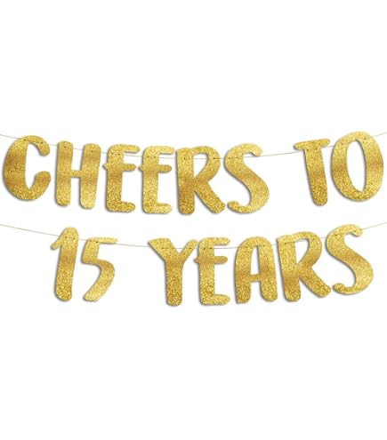 INNORU 'Happy 15th Birthday' Konfetti – 120 Stück, Gold-glitzernd, Für Tischdekoration