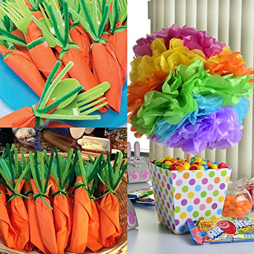 image for windiy Supa 160 Sheets 8 Easter Day Multicolor Tissue Paper Bulk Wrapp
