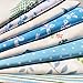 flic-flac 20 x 20 inches (51cmx51cm) Fat Quarter Cotton Quilting Fabric Thick Craft Printed Fabric High Density Bundle Squares Patchwork Lint DIY Sewing (8pcs, Blue)