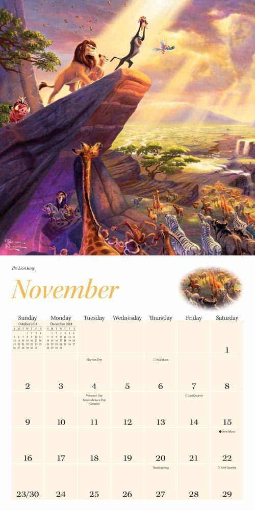 Thomas Kinkade: The Disney Dreams Collection 2016 Mini Wall Calendar (9781449468729)