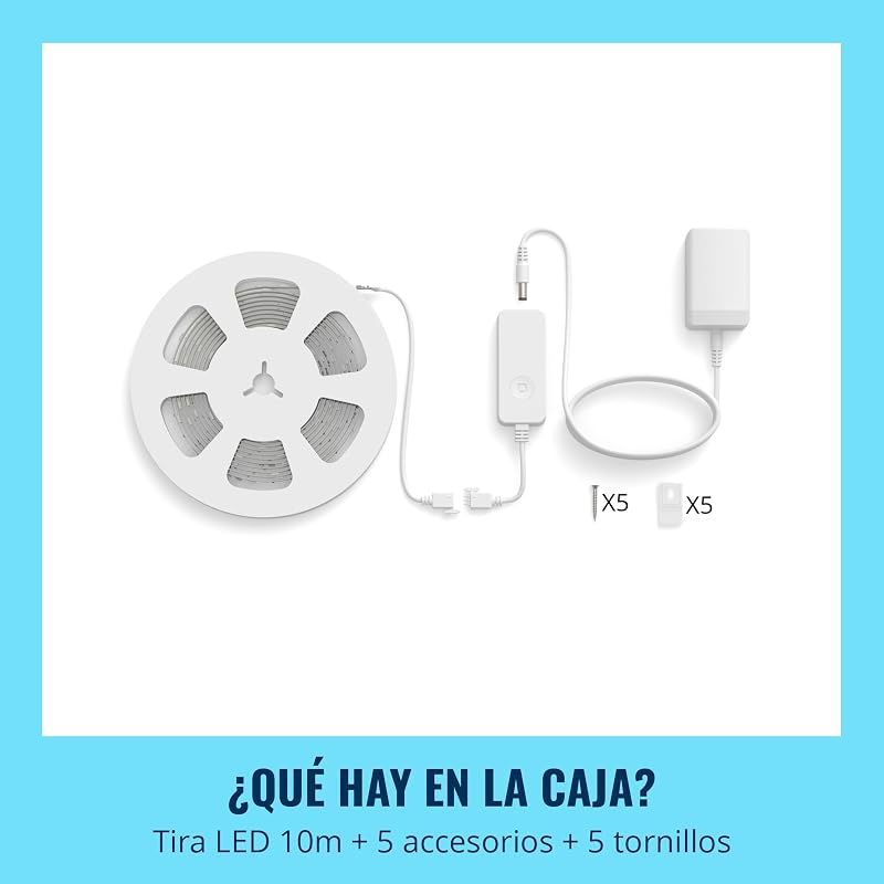 Wiz, faixa led inteligente de 10m, rgbic, inclui fonte de alimentação, até 16 milhões de cores, conexão via wifi, com tecnologia spacesense, controle via app ou voz e compatível com alexa e google home